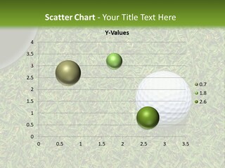 A Golf Ball On The Green Grass Powerpoint Template PowerPoint Template