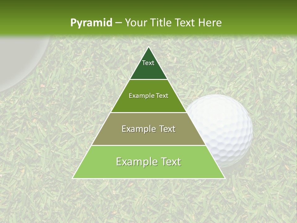 A Golf Ball On The Green Grass Powerpoint Template PowerPoint Template