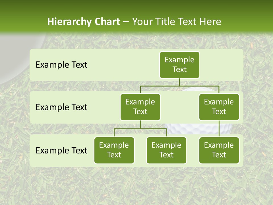 A Golf Ball On The Green Grass Powerpoint Template PowerPoint Template