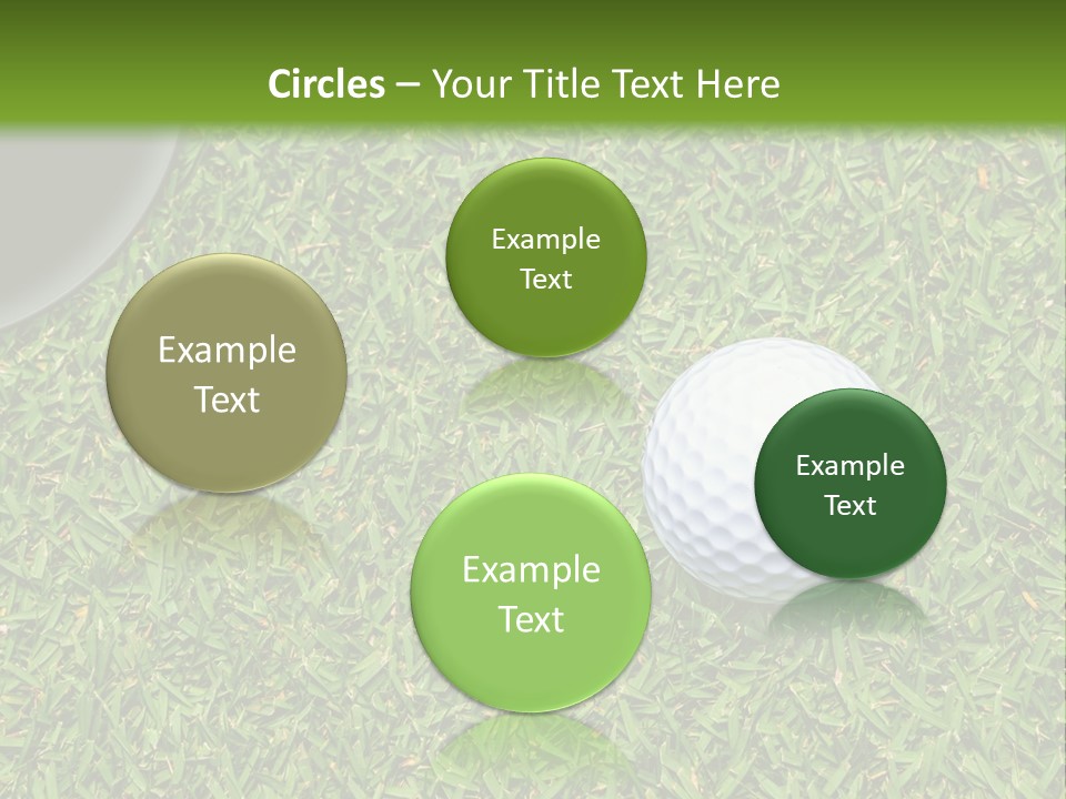 A Golf Ball On The Green Grass Powerpoint Template PowerPoint Template