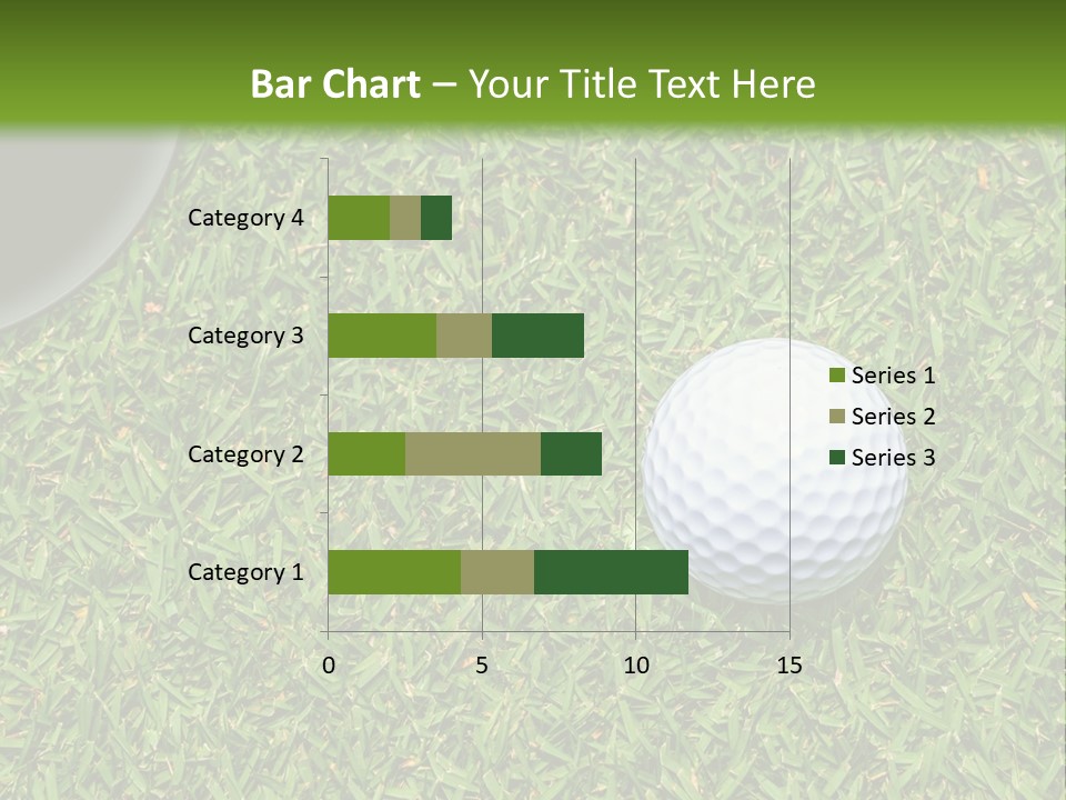 A Golf Ball On The Green Grass Powerpoint Template PowerPoint Template