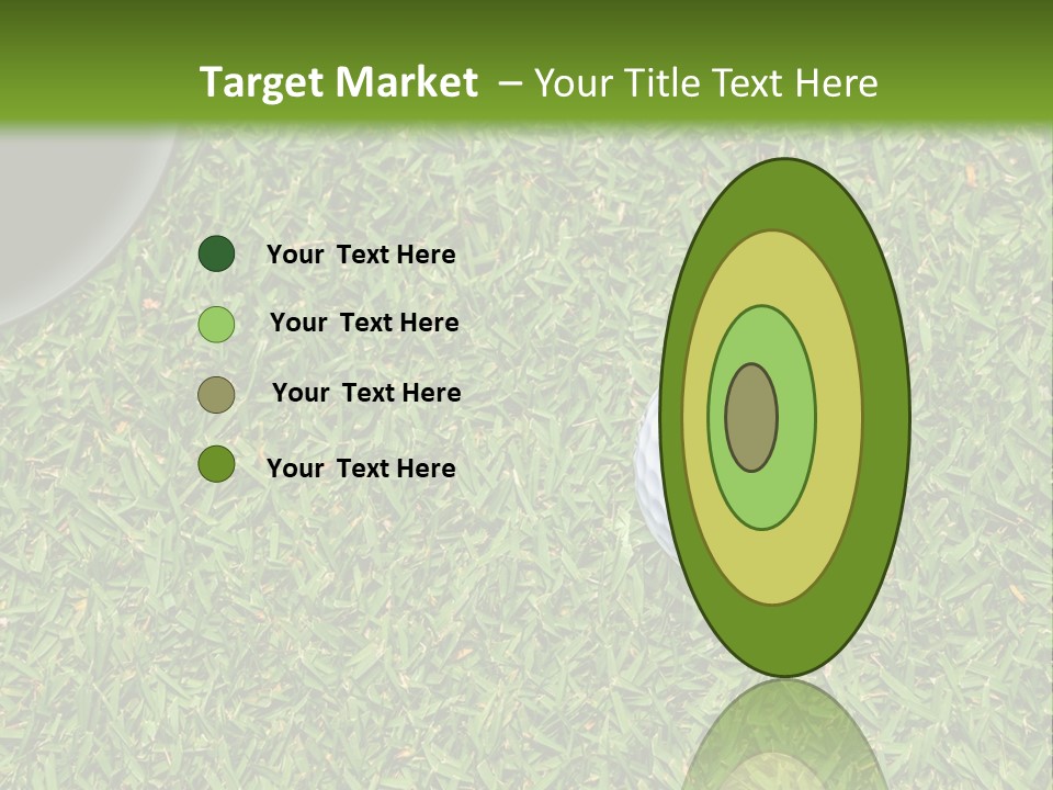 A Golf Ball On The Green Grass Powerpoint Template PowerPoint Template