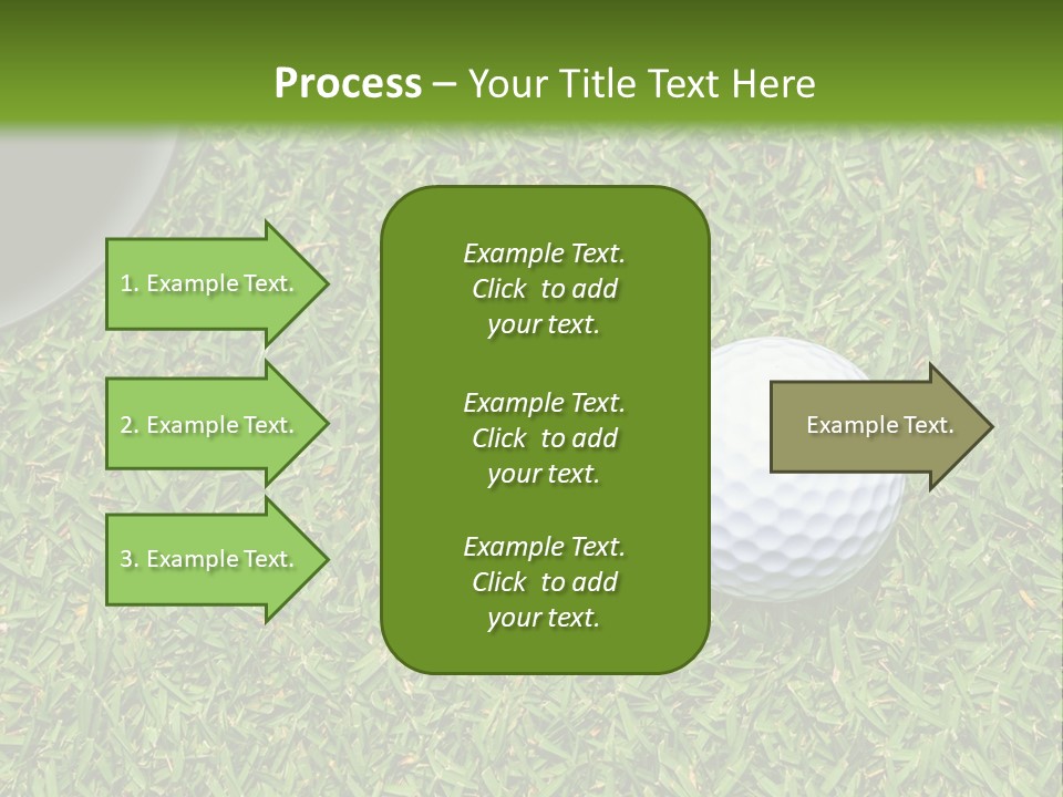 A Golf Ball On The Green Grass Powerpoint Template PowerPoint Template