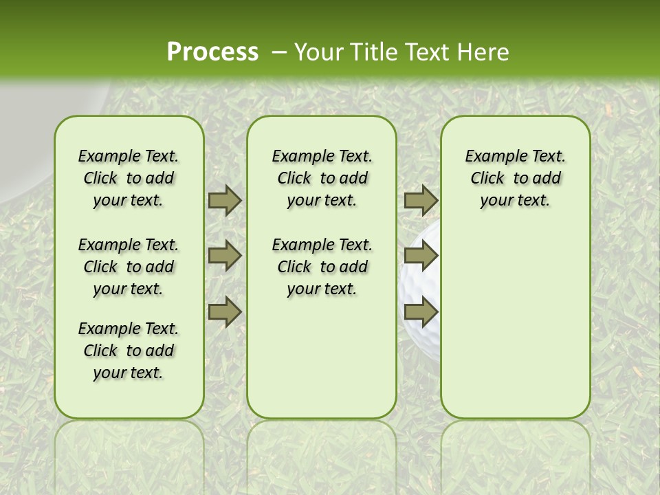 A Golf Ball On The Green Grass Powerpoint Template PowerPoint Template