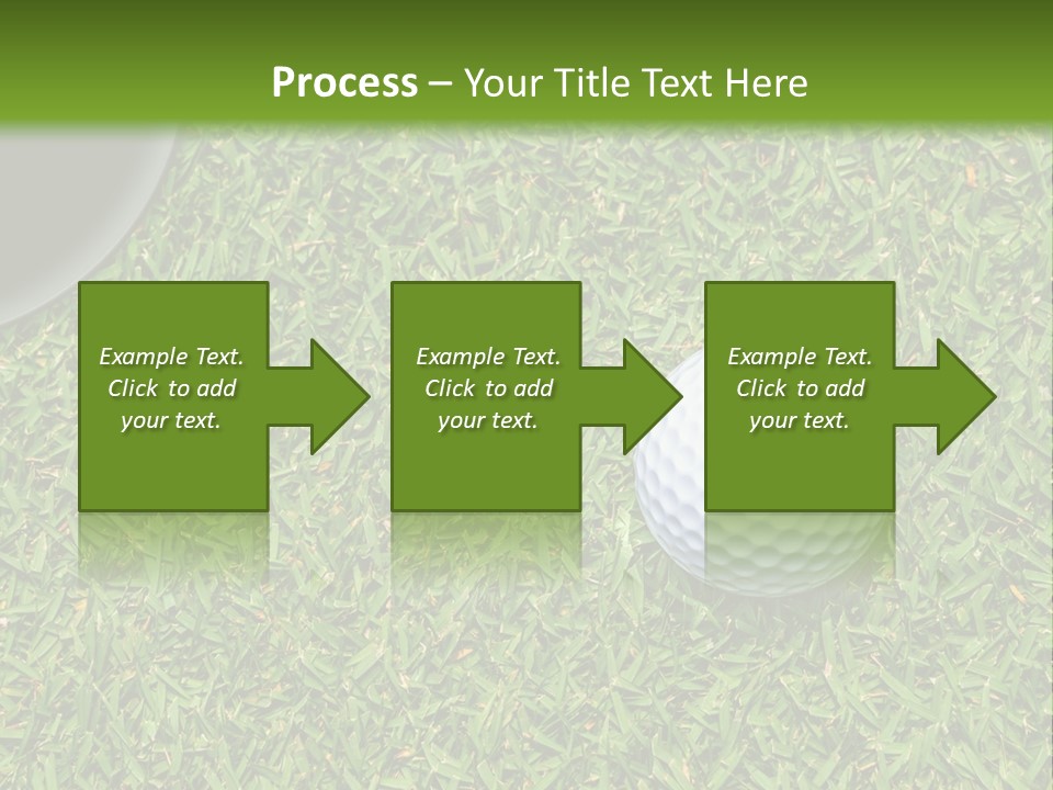 A Golf Ball On The Green Grass Powerpoint Template PowerPoint Template