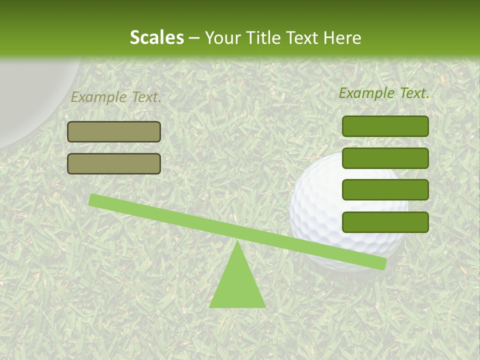 A Golf Ball On The Green Grass Powerpoint Template PowerPoint Template