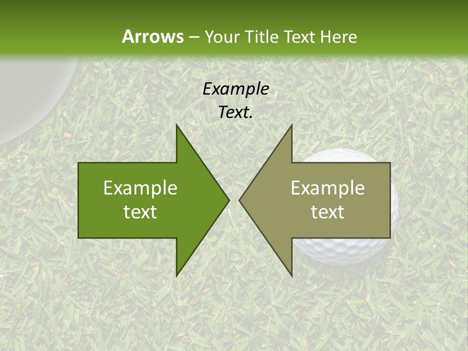 A Golf Ball On The Green Grass Powerpoint Template PowerPoint Template