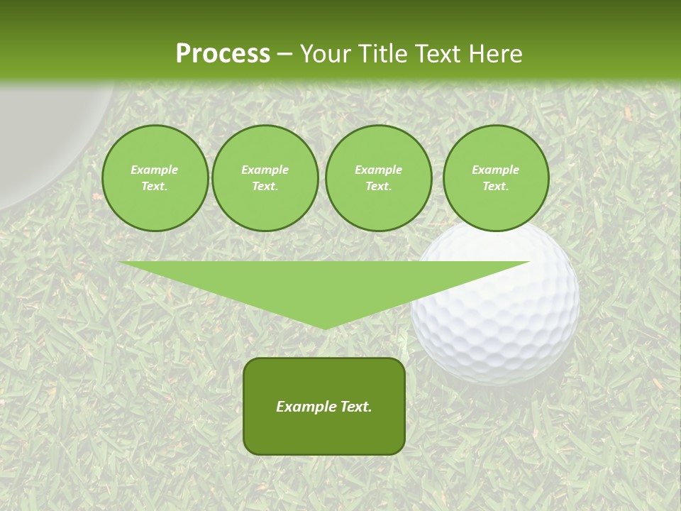 A Golf Ball On The Green Grass Powerpoint Template PowerPoint Template