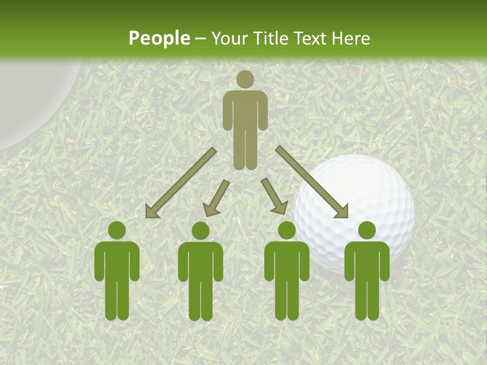 A Golf Ball On The Green Grass Powerpoint Template PowerPoint Template