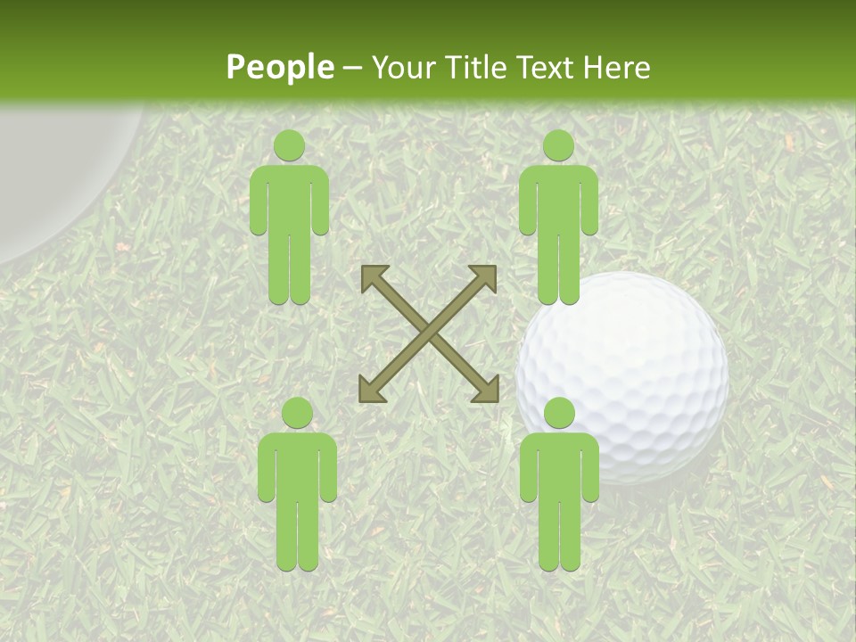 A Golf Ball On The Green Grass Powerpoint Template PowerPoint Template