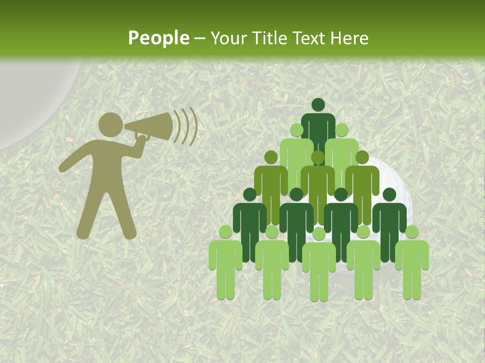 A Golf Ball On The Green Grass Powerpoint Template PowerPoint Template