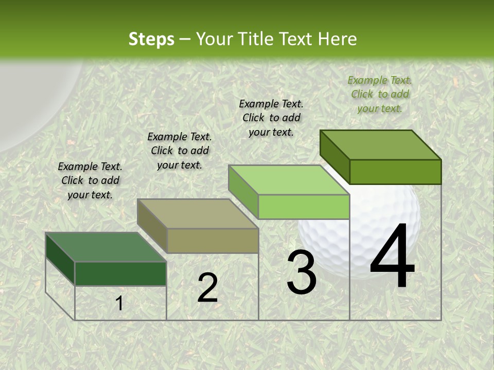 A Golf Ball On The Green Grass Powerpoint Template PowerPoint Template