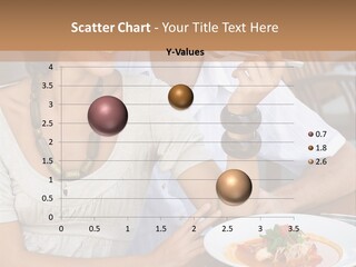 A Man And Woman Sitting At A Table Eating Food PowerPoint Template