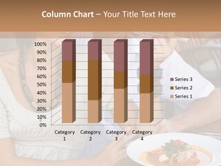 A Man And Woman Sitting At A Table Eating Food PowerPoint Template