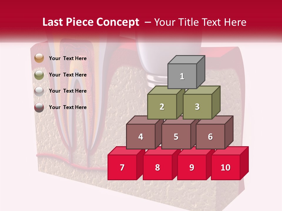 A Tooth With A Dental Implant On Top Of It PowerPoint Template
