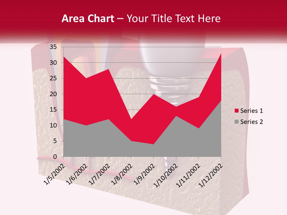 A Tooth With A Dental Implant On Top Of It PowerPoint Template