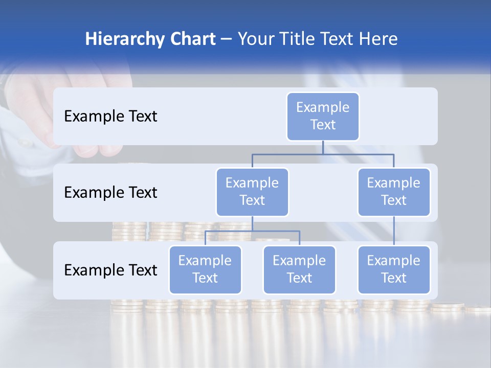 A Business Man Stacking Coins On Top Of A Table PowerPoint Template