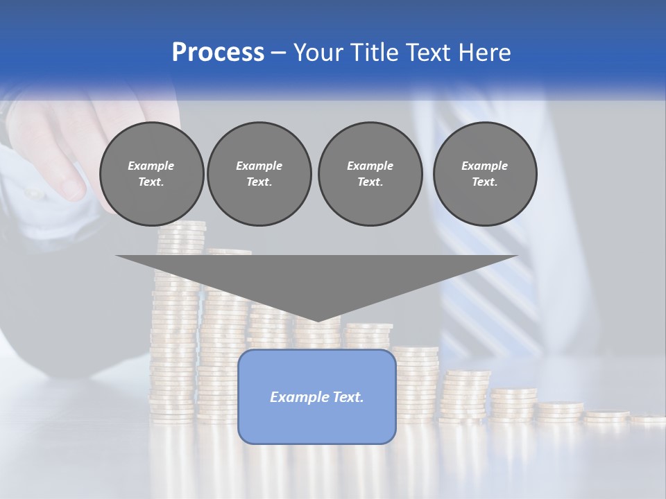 A Business Man Stacking Coins On Top Of A Table PowerPoint Template