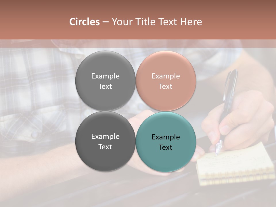 A Man Writing On A Piece Of Paper With A Pen PowerPoint Template