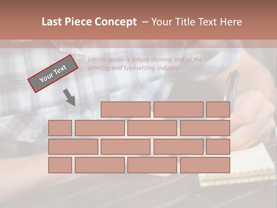 A Man Writing On A Piece Of Paper With A Pen PowerPoint Template