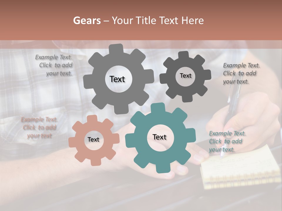 A Man Writing On A Piece Of Paper With A Pen PowerPoint Template