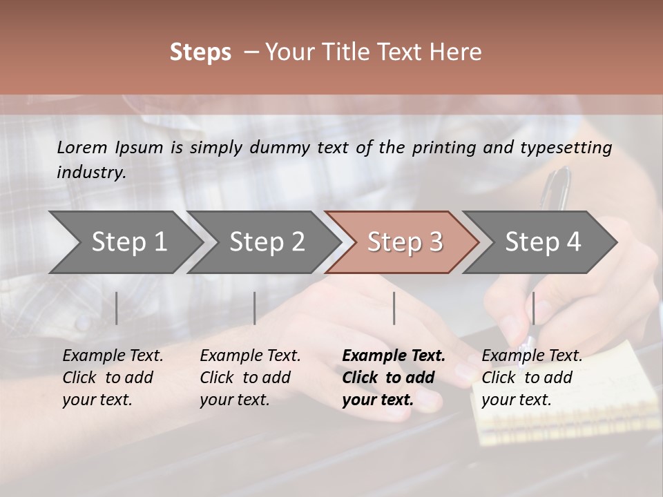 A Man Writing On A Piece Of Paper With A Pen PowerPoint Template