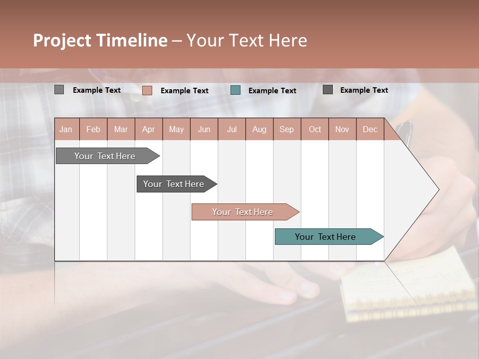 A Man Writing On A Piece Of Paper With A Pen PowerPoint Template