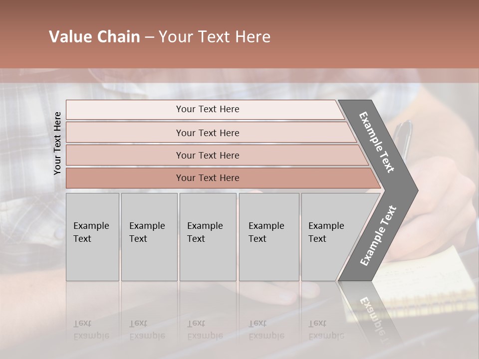 A Man Writing On A Piece Of Paper With A Pen PowerPoint Template