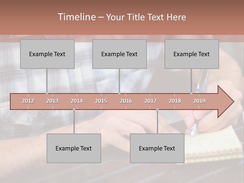 A Man Writing On A Piece Of Paper With A Pen PowerPoint Template
