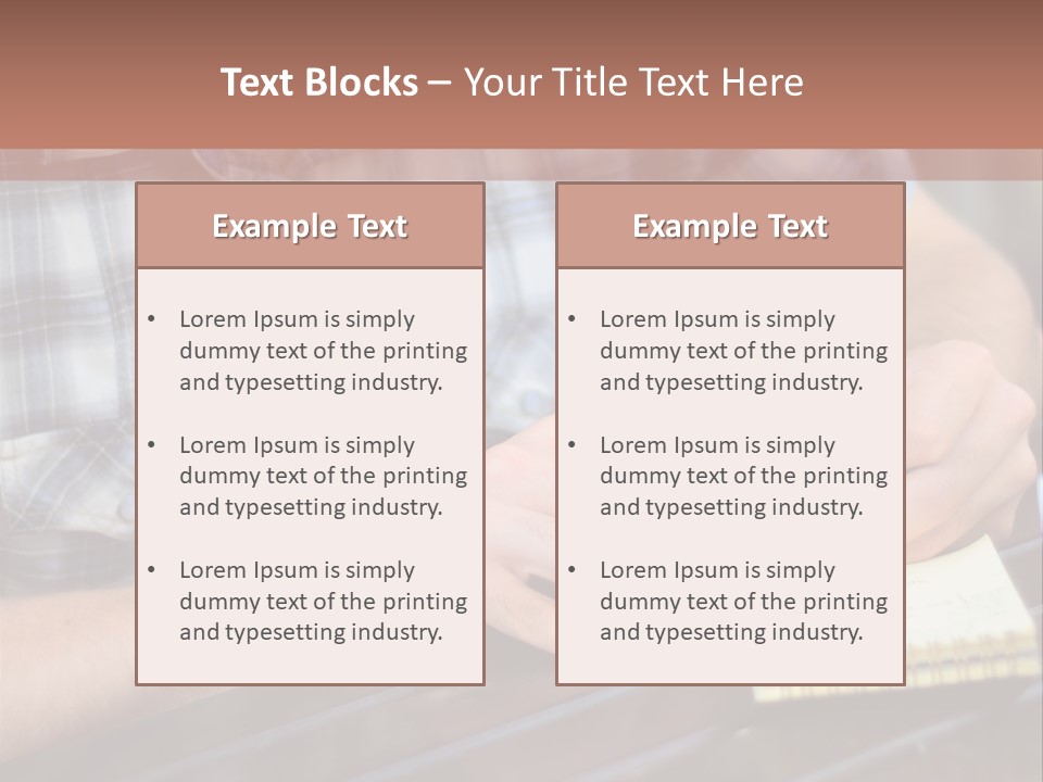 A Man Writing On A Piece Of Paper With A Pen PowerPoint Template