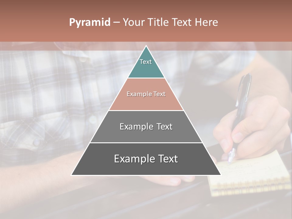 A Man Writing On A Piece Of Paper With A Pen PowerPoint Template