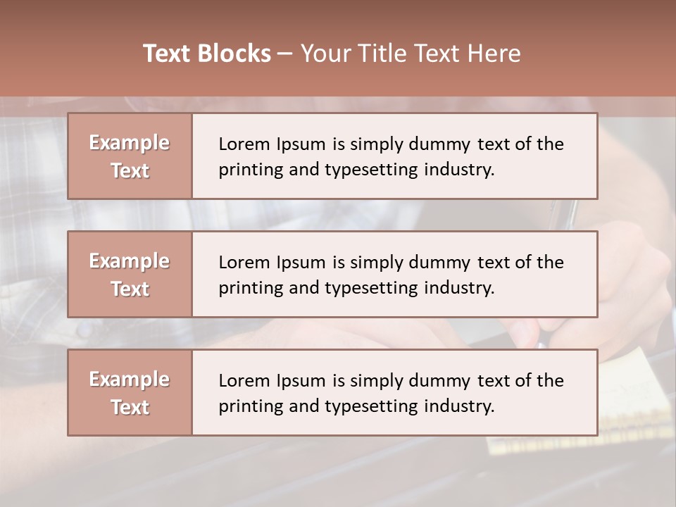 A Man Writing On A Piece Of Paper With A Pen PowerPoint Template