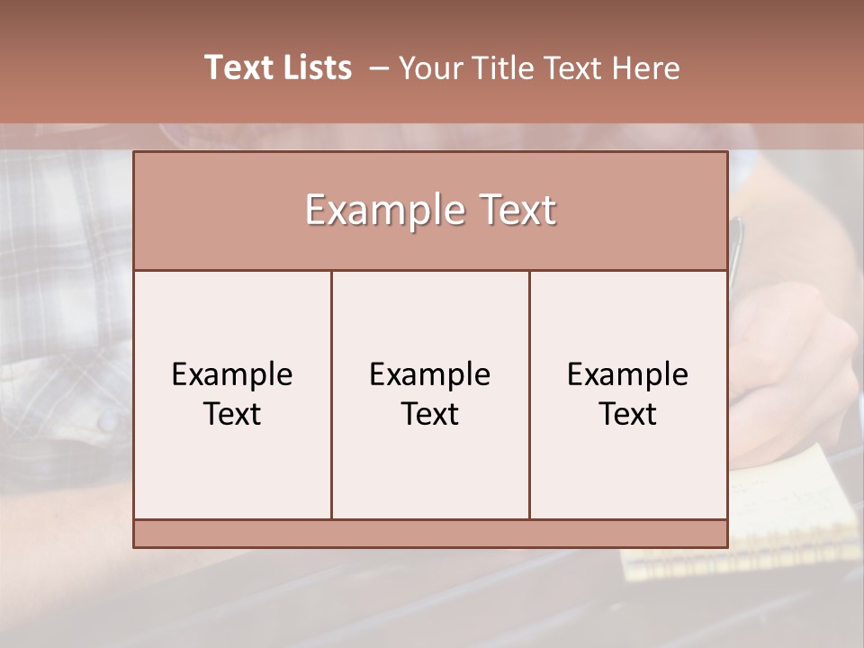 A Man Writing On A Piece Of Paper With A Pen PowerPoint Template