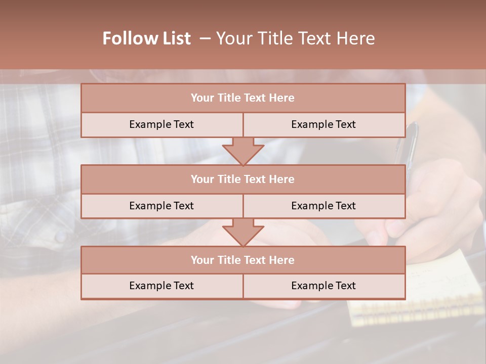 A Man Writing On A Piece Of Paper With A Pen PowerPoint Template