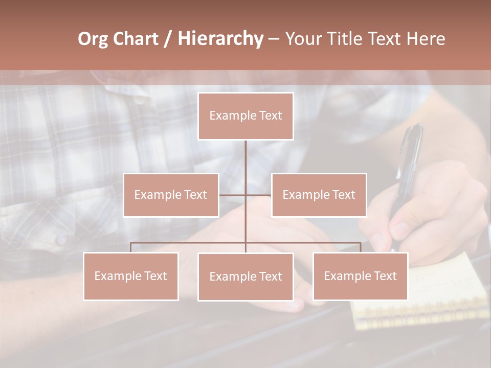 A Man Writing On A Piece Of Paper With A Pen PowerPoint Template