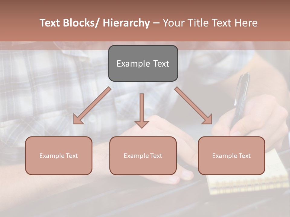 A Man Writing On A Piece Of Paper With A Pen PowerPoint Template