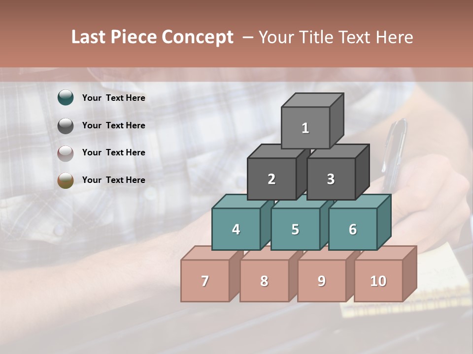 A Man Writing On A Piece Of Paper With A Pen PowerPoint Template