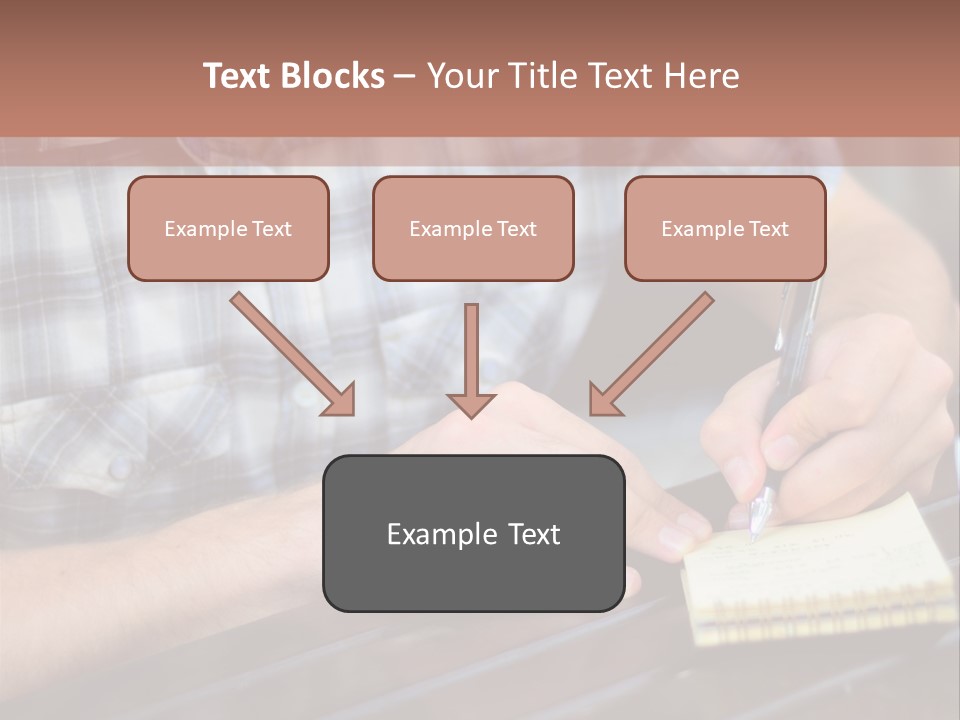 A Man Writing On A Piece Of Paper With A Pen PowerPoint Template