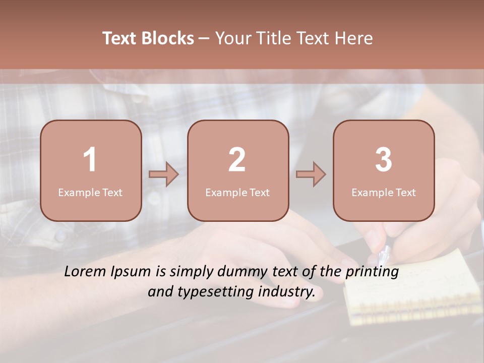 A Man Writing On A Piece Of Paper With A Pen PowerPoint Template