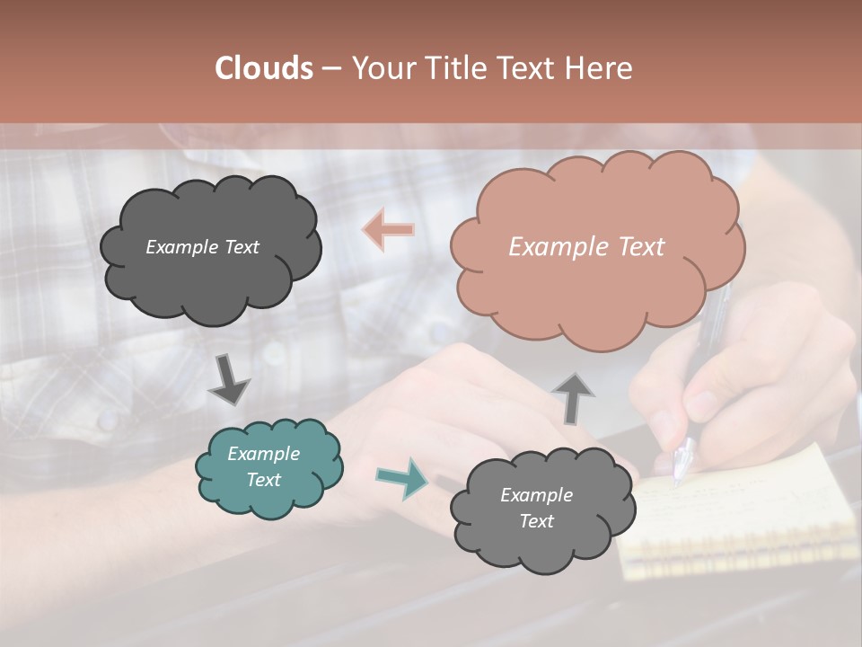A Man Writing On A Piece Of Paper With A Pen PowerPoint Template