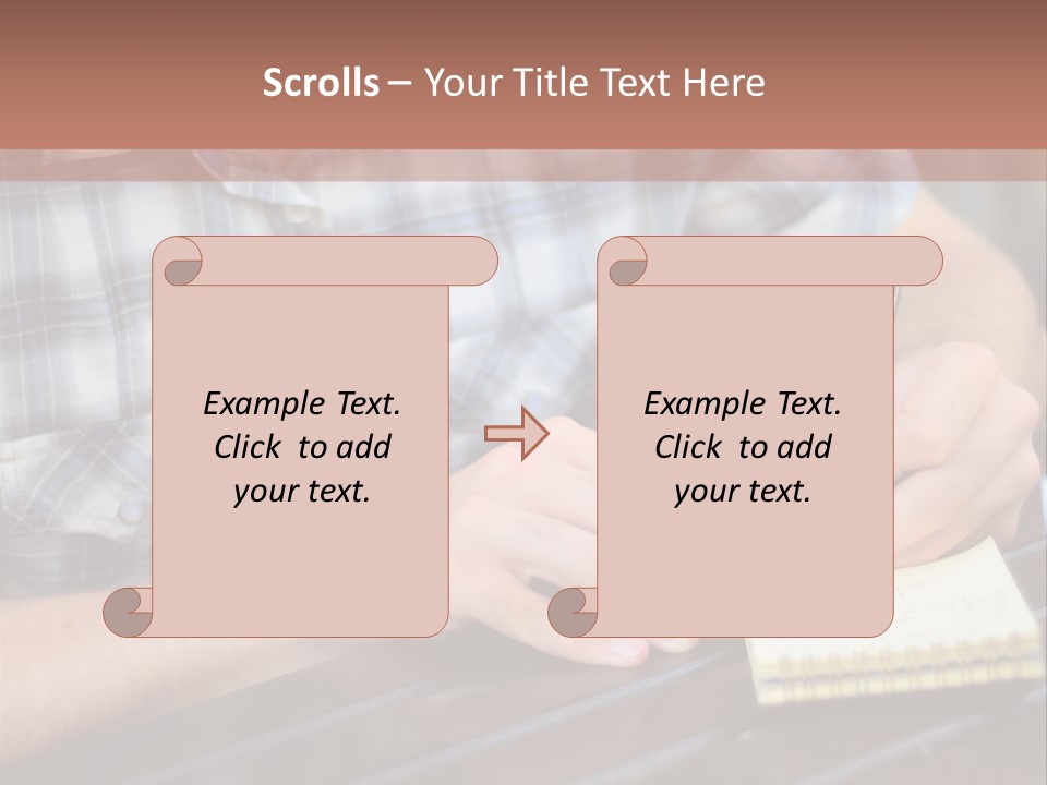 A Man Writing On A Piece Of Paper With A Pen PowerPoint Template
