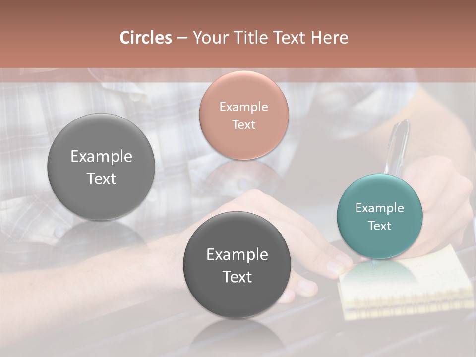 A Man Writing On A Piece Of Paper With A Pen PowerPoint Template