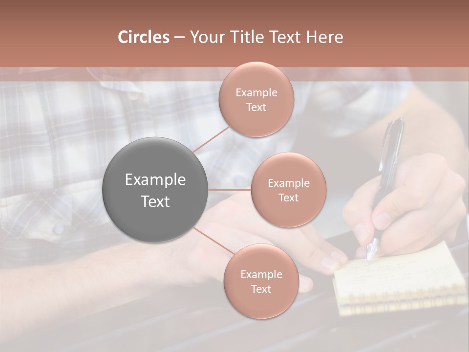 A Man Writing On A Piece Of Paper With A Pen PowerPoint Template