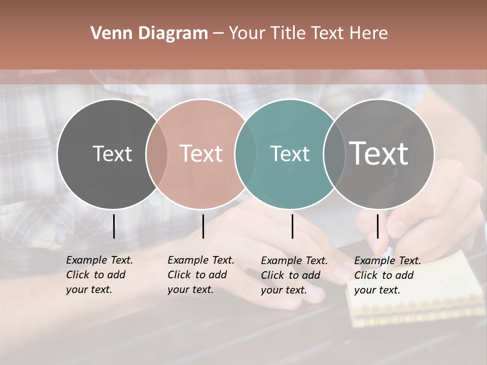 A Man Writing On A Piece Of Paper With A Pen PowerPoint Template
