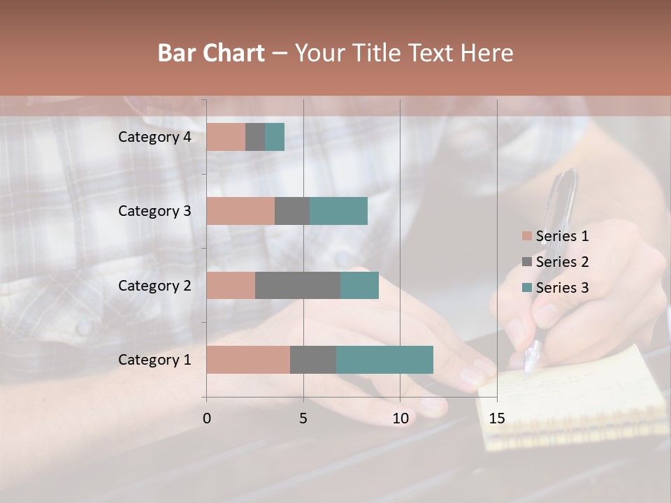 A Man Writing On A Piece Of Paper With A Pen PowerPoint Template