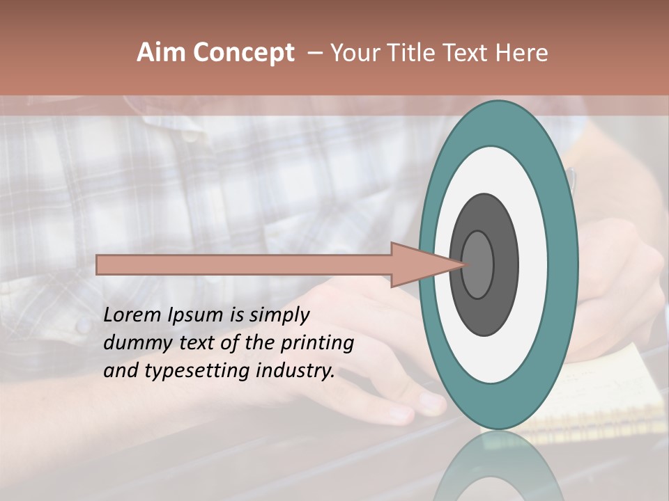 A Man Writing On A Piece Of Paper With A Pen PowerPoint Template