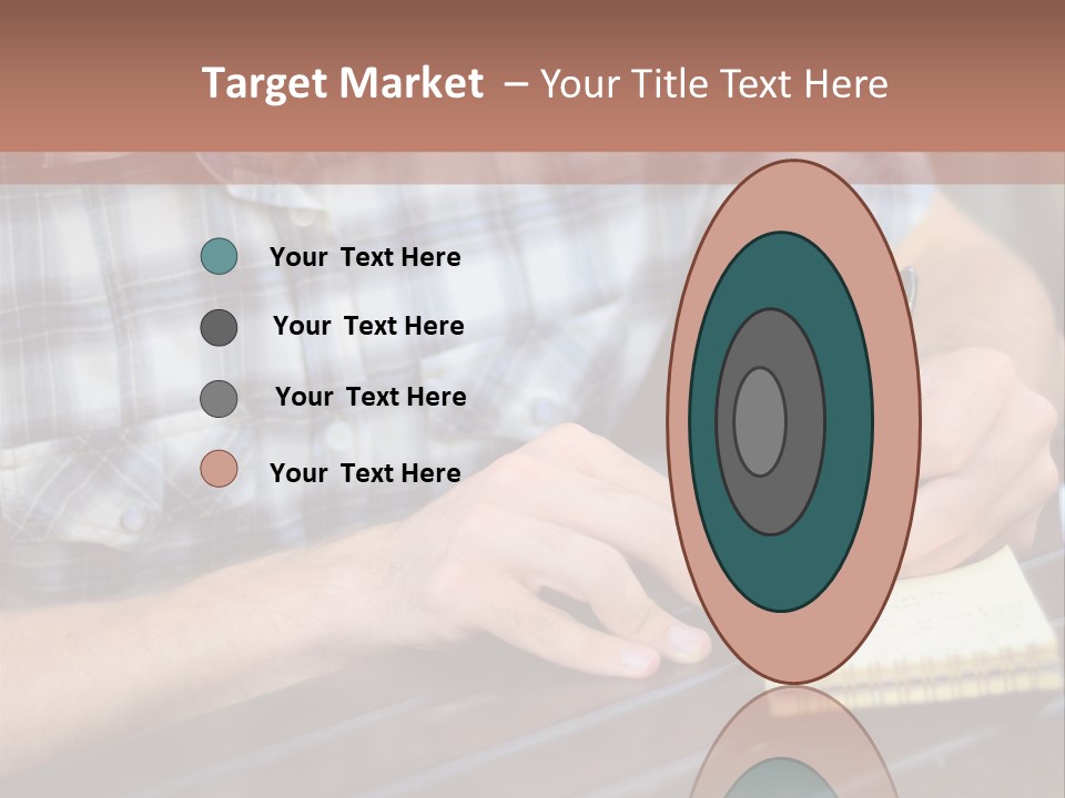 A Man Writing On A Piece Of Paper With A Pen PowerPoint Template