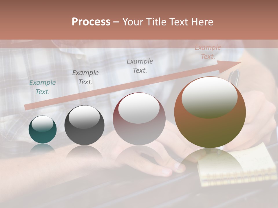 A Man Writing On A Piece Of Paper With A Pen PowerPoint Template