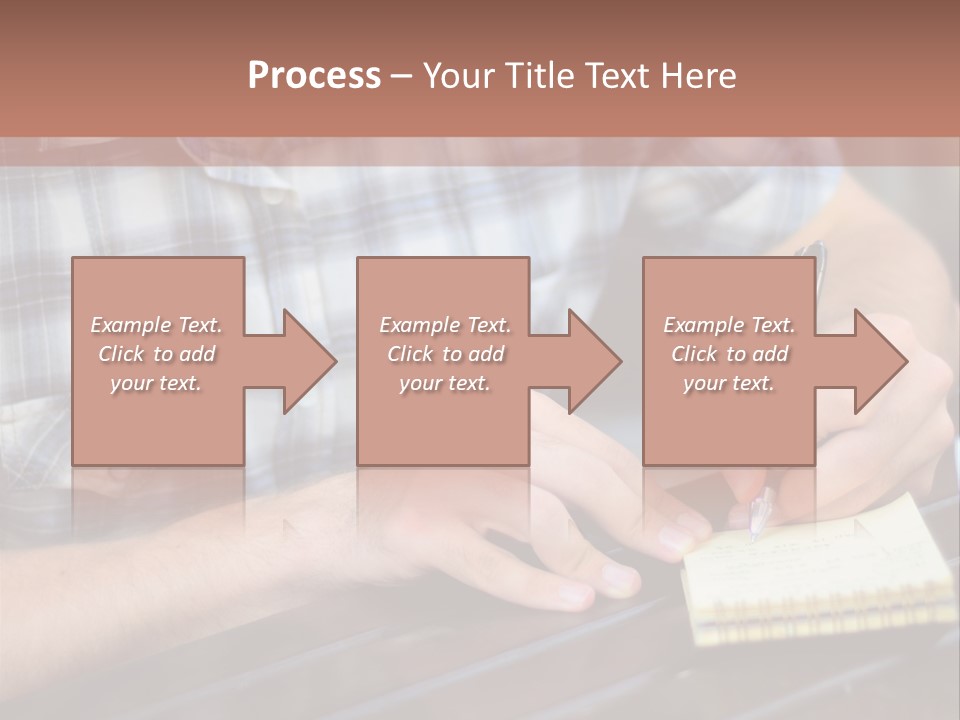 A Man Writing On A Piece Of Paper With A Pen PowerPoint Template