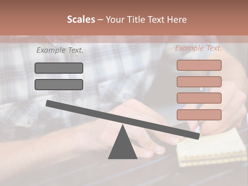 A Man Writing On A Piece Of Paper With A Pen PowerPoint Template